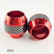 1 Set Of 2 Aluminum Alloy Front Fork Shock Cups, Carbon Fiber Texture Decor Fork Guard, Anti-Collision Mod Parts Fit Dirt Bike Motorcycle Electric Scooter - A - View 13