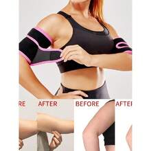 1PC Neoprene Arm Sleeve With Bowknot Anti-Sweat Band, Suitable For Fitness, Running, Cycling, As Sports Protective Gear, With Anti-Slip Fixing Strap Function - Multicolor - View 3