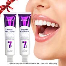 BARUBT 7PRO 2pcs/Set Purple Strength Toothpaste, Teeth Whitening & Enamel Protection, Probiotic Formula For Brighter & Whiter Teeth, Freshens Breath, Maintains Oral Health - Purple - View 2