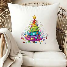 1/2/3pcs Rainbow Gradient Rolled Edge Christmas Tree Iron-On Patch, Cute Colorful Ball & Star Christmas DIY Print, Suitable For T-Shirt, Sweatshirt, Canvas Bag, Pillow - Multicolor - View 5
