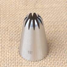 Large 304 Stainless Steel Cake Piping Tip 1E, Suitable For Cream Puffs, Cookies, Roses, Cupcakes, Home Wedding Birthday Cake Baking Tool - Multicolor - View 6