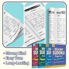 兒童數獨活動書，無螢幕數字拼圖練習，可選 3-6 6-9 9-12 12+ 歲，居家學習邏輯玩具 - 數獨邏輯學習筆記本 - 查看 7