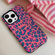 Phone Case - Stylish Two-In-One Film Case With Red Leopard Prints, Designed For Maximum Protection With A Tough Dual-Layer Structure. It'S Durable And Drop-Resistant, Suitable For Various For Iphone Including 17, 16E, 16, 15, 14, 13, 12, 11 - White - View 5