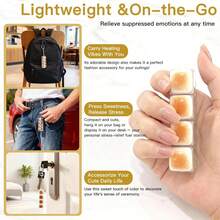 Soft Bread Keyboard Keychain Stress Relief Toy Caramel Bread Keyboard Stress Relief Toy - Crisp Sound, Click To Relieve Stress Toy Keychain - Multicolor - View 4