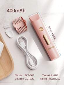 IPX7 Waterproof Women's Electric Trimmer & Epilator, 2-In-1 Multifunctional Interchangeable Blade Head Shaver, Suitable For Bikini Area, Underarms, Legs And Face, Compact USB Rechargeable, Painless Smooth Non-Irritating To Skin, Portable Home & Travel Beauty Grooming Device - Multicolor - View 12