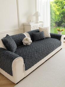 1pc Premium Bubble Fleece Sofa Cover, Comfortable Warm Anti-Slip Seat Cushion, All-Season Home Decor - Multicolor - View 10