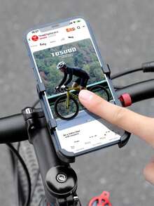 TOSUOD TOUOD Aluminum Alloy Bicycle Phone Mount, Shock-Absorbing Dual-Direction Adjustable Handlebar Navigation Holder, Universal For Road, Mountain, Electric Bikes, Cycling Navigation Phone Holder, Outdoor Commuting Bike Accessory - Multicolor - View 6