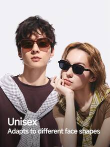 Beneunder Small Square Frame Lightweight Foldable Fashion Glasses FD016 - Light Grey - View 6