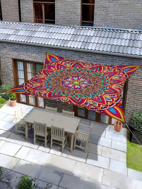 Rectangular Sand-Colored Sun Shade Sail, UV Protection Shade Cloth, Suitable For Backyard, Patio, Deck, Garden, Outdoor Activities And Facilities (Support Frame Not Included)