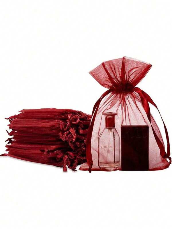 20/100 Stück rosa Organza Kordelzug Mesh Taschen 4x6 Zoll, kleine Schmuckaufbewahrungstaschen, Geschenktaschen, Hochzeits-Gastgeschenktaschen