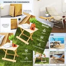 Wooden Foldable Outdoor Coffee Table - T0001-01-13512 - View 2