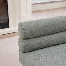 Oversized Modern Minimalist Bench, Armless Design, Wooden Frame – Ideal For Dining Room/Bedroom/Entrance Area - Green - View 7