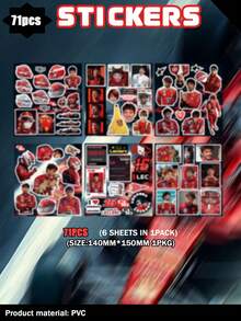 Charles Le/Clerc F1 Racing Stickers, Aesthetic Stickers Suitable For Notebooks, Journals, Laptops, Bumpers, Skateboards, Water Bottles, Computers, Phones, Cartoons, Safety Helmets, Car Stickers And Decoration - Multicolor - View 8