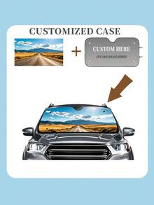 1pc Personalized Car Sun Shade, Customizable With Any Pattern, Comes With 4 Suction Cups, 2D Flat Printing, Practical Accessory For All Car Windshields, Easy To Clean And Install, Multiple Sizes Available, Perfect Gift For Car Enthusiasts - 1pc - View 9