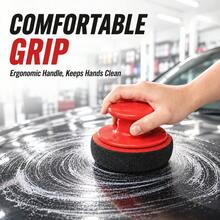 Car Wax Applicator Pad Set With Detachable Handle, Foam Sponge Cleaning Pad, Suitable For Waxing And Polishing - 1 Handle 5 Pads - View 5