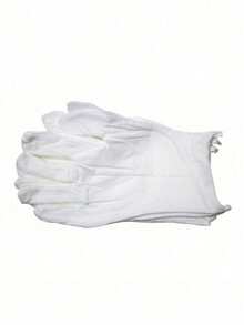 1/3 Pairs White Cotton Gloves, Breathable Elastic Fabric Gloves, Suitable For Dry Hands, Moisturizing SPA Soft Gloves, Multi-Purpose Jewelry Inspection Work Gloves, Suitable For Women - White Gloves - View 7