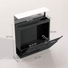 Locking Galvanised Steel Letterbox - Charcoal Grey/Black - T0001-01-3106 - View 10