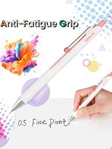 2 Peças Canetas de Gel Ultra-Minimalistas 0,5mm Tinta Preta Estilo IG Altamente Atraente Canetas de Secagem Rápida Estilo Fashion Premium Adequado para Estudo Escritório e Assinatura - padrão - Visão 5