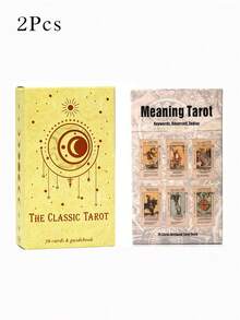 78 Cartas Clásicas con Guía para Principiantes, Juego de Adivinación Portátil, Cartas de Adivinación Navideñas, Regalo de Juego - Multicolor - Ver 12