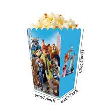 12/16/24pcs Out Popcorn Box, Theme Candy Boxes, Snacks Boxs,Gifts Treats Boxs, Birthday Party Supplies, Candy Boxes - Cartoon - View 3