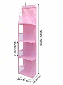 1pc 4-Tier Over-The-Door Hanging Storage Bag, Cosmetic Wall-Mounted Organizer Bag, Large Capacity Hanging Storage Bag, Suitable For Kitchen, Bathroom, Closet, Bedroom, Dorm, Diapers, Toys. Decor, Holiday, Room, Bedroom, Home Storage - Multicolor - View 12