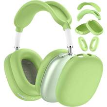 4-Piece Set New Max 1/2 Silicone Protective Case, Apple Over-Ear Bluetooth Headphone Protective Shell, Transparent Earphone Cover, Dustproof Ear Cups, Headband, Headband Cover, Outer Shell Silicone Protection 4-Piece Set - Multicolor - View 3