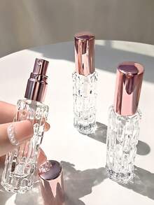1pc Luxury 5ml Refillable Perfume Bottle, High-End Crystal Rhinestone Perfume Spray Bottle, Suitable For Outings, Shopping, Outdoor Gatherings, Travel, Camping, Running, Cycling, Hiking And Other Activities, Bottom Fill No-Pry Bottle, Leak-Proof And No-Spray Leak, Reusable, Suitable For Room, Bedroom, Daily Use, Perfume Decanting, Perfume Sprayer, Refillable Container - Multicolor - View 4