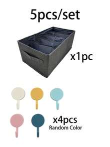 5pcs/Set Hanging Clothes And Bag Organizer, Suitable For Students, Bedroom, Dorm And Closet Storage Solution, Perfect For Back To School, Holidays And Labor Day - Multicolor - View 9