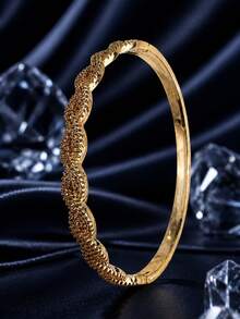 1pc Women's Bracelet, Luxury Fashion Zirconia Inlaid Super Shiny Bracelet, High-End Design Elegant Versatile Hand Accessory - S62959 - View 2