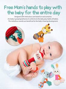 1pc Handheld Plush Doll With Fun Bell, Perfect Gift For Christmas, Halloween, Thanksgiving, New Year And Valentine's Day - Multicolor - View 6
