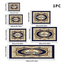 1pc Dish Drying Mat, Coffee Machine Mat, European Classical Floral Pattern Deep Blue Background Luxury Scroll Rose Design, High Absorbency Drainage Mat Suitable For Dining Table And Cafe Use, Multi-Purpose Water-Draining Mat, Home Gift, Tabletop Decor - XYLSD-647 - View 16