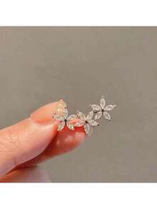 1pc High-End Floral Women's Brooch Pin, Niche Anti-Exposure Clothing Fastener Decorative Accessory - Gold - View 5