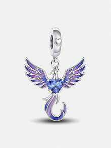 1件時尚925純銀鳳凰吊墜，適合女性手鍊，DIY珠寶製作 - 款式1 - 查看 6