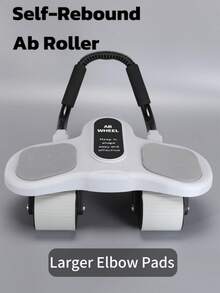 Automatic Rebound Ab Roller, Men And Women Abdominal Muscle Training Tool, Home Fitness Abdominal Workout - Grey - View 2