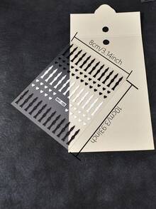 1 pieza Pegatinas de uñas con diseño de corazón de hueso en blanco y negro, autoadhesivas desechables con relieve, estilo oscuro, INS, adecuadas para fiestas de vacaciones - Multicolor - Ver 2