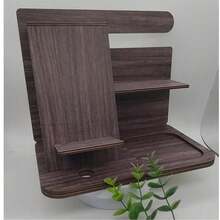 1pc Wooden Storage Rack, Phone Stand Bedside Organizer, Phone Accessories Gift Box, Keychain Wallet Storage Rack, Watch Glasses Coin Storage Box, Birthday Gift For Men Husband Boyfriend Dad Son Boss - Multicolor - View 3