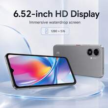 ZTE Blade A35e Smartphone, Silver Gray, Unlocked, Android 14, (2GB RAM + 4GB Fusion Memory) + 64GB ROM, 5000mAh Battery, Dual SLM 4G, 4G LTE, Global Version - Silver Gray - View 3