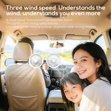 3-Speed Rotatable Car Clip-On Fan, Type-C USB Powered, Plug-In And 3600mAh Rechargeable 2-In-1, Portable Air Circulation Cooling Fan, Suitable For Car Dashboard, Sedan, SUV, Truck - A - View 4