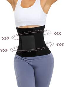 1 buah Korset Pelangsing Pinggang, Korset Pelangsing Pinggang Tiga Lapis untuk Wanita, Aksesoris Olahraga Gym, Warna Hitam, Musim Semi dan Gugur - Hitam - View 4