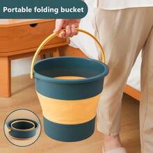 Ember Silikon Lipat Portabel 17L/10L/5L dengan Tutup, Cocok untuk Mencuci Mobil, Memancing, Kamar Mandi, Berkemah, Aktivitas Luar Ruangan, Penggunaan di Rumah, dan Penyimpanan Peralatan - Beraneka warna - View 2
