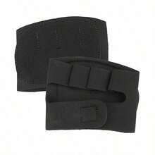 Breathable Fingerless Fitness Gloves, Thickened Silicone Anti-Slip Pad, Lightweight Full Palm Protection, Suitable For Weightlifting And Training, Textured Anti-Slip Design Enhances Grip - Black - View 2