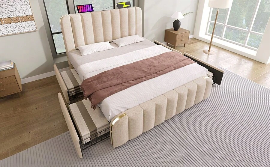 Bases de cama - Beis - Ver 1