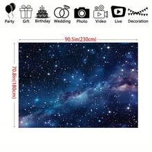 1-Piece Package, With A Background Cloth And A Decorative Background Photo Prop For The Theme Of The Starry Night Sky And Space Galaxy. The Background Banner Is Suitable For Indoor And Outdoor Decoration And Studio Props. - Multicolor - View 7