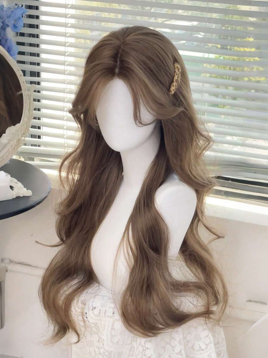 alicegarden 28 Inch Lace Front Wig, Natural Wavy Style, Stunning Brown, Middle Part Design, Suitable For Women's Daily, Party, Cosplay Use, Natural And Durable, Women's Wig Gift (Accessories Not Included), Halloween - Brown - View 1