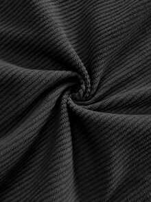 Hidkat Pantalones Capri Deportivos Casuales para Hombre, Pana Ligera, Cintura Elástica con Cordón, Cómodos para el Hogar, Ocio Diario & Uso al Aire Libre - Negro - Ver 5
