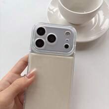 Pure Acrylic Phone Case With Precision Holes, Cute Shockproof Camera Lens Protector, Soft Ultra-Thin Protective Cover, Compatible With IPhone 17 16 15 14 13 Pro Max 12 Pro Max 11, Suitable For Various Holiday Gifts - Beige - View 7