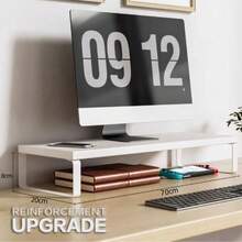 1pc Desktop Computer Monitor Stand Riser, Back To School Essential, Monitor Stand, Desktop Computer Monitor Stand, Office Desk Storage Organizer, Desktop Accessory - Multicolor - View 18