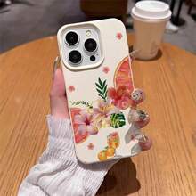 1 buah Casing Ponsel Bahan TPU Motif Jeruk Bali dan Hibiscus, Kompatibel dengan iPhone 17 Pro Max/17/16 Pro Max/15/13/12/11/ S20 FE/A15/S24/A55/ Note 11/Note 12/Note 13 Pro, Pelindung Ponsel Soft Shell Anti-Jatuh dengan Perlindungan Penuh - Putih - View 4