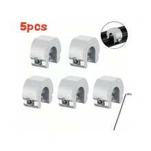 5/10pcs Aluminum Alloy Window Lock Limiter, Sliding Door Window Restrictor, Sliding Curtain Stop Child Safety Lock C-Type Window Lock, Sliding Door Window Metal Safety Clip, Anti-Theft Positioning Stopper - Multicolor - View 5