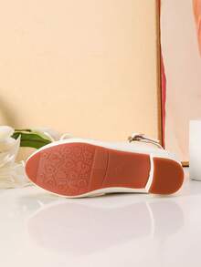 Spring/Autumn New Children's High Heel Bow Decor Shoes, Daily Wear, Dance Shoes, Wedding Shoes - White - View 4